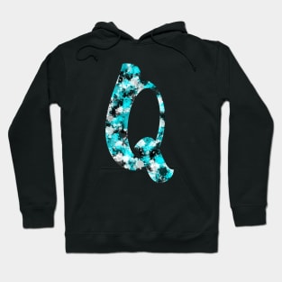 Paint Splash Letter Q Hoodie